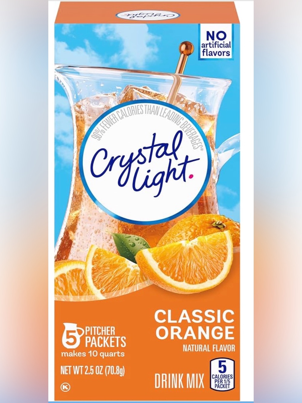 12  5 Packs Classic Orange Drink Mix - Crystal Light